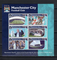 Grenada 2002 Football Soccer, Manchester City Football Club Sheetlet MNH - Equipos Famosos