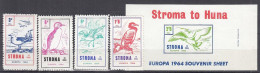 INSEL STROMA (Schottland), Nichtamtl. Briefmarken, Stroma To Huna, Block + 4 Marken, Ungebraucht **, Europa 1964, Vögel - Scotland