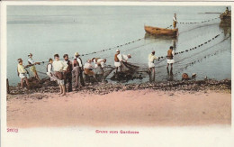 AK Gruss Vom Gardasee - Fischer Netze Boot - Ca. 1910  (68967) - Otros & Sin Clasificación