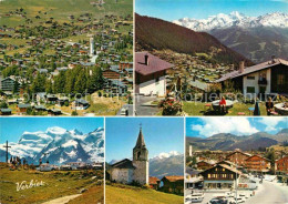 12862041 Verbier Panorama Gipfelkreuz Kirche Ortsansicht Verbier - Sonstige & Ohne Zuordnung