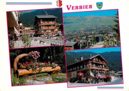 12858392 Verbier Brunnen Typisches Haus Panorama  Verbier - Sonstige & Ohne Zuordnung