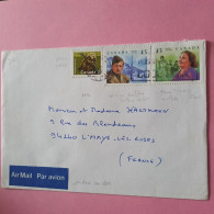 Lettre Par Avion Du Canada Pour L'Haye Les Roses (94) France Avec Indexation Automatique Au Dos - 1994 - Cartas & Documentos