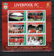 Grenada 2001 Football Soccer, Liverpool Football Club Sheetlet MNH - Club Mitici