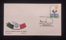 D)1973, URUGUAY, FIRST DAY COVER, ISSUE, ITALIAN CHAMBER OF COMMERCE OF URUGUAY, FDC - Uruguay
