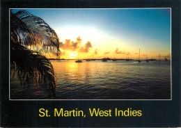 Navigation Sailing Vessels & Boats Themed Postcard St. Martin West Indies Sunset - Sailing Vessels