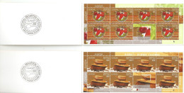 Belarus: 2 Mint Booklets, EUROPA - Gastronomy, 2005, Mi#593-4 MNH - Wit-Rusland