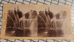 La Fontaine Sampson Au Palais Imperial De Peterhof, Russie. Underwood Stéréo - Russie