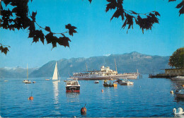 Navigation Sailing Vessels & Boats Themed Postcard Lausanne Ouchy - Voiliers