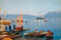 Navigation Sailing Vessels & Boats Themed Postcard Lausanne Ouchy - Segelboote