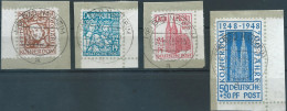 Germany-Deutschland,Anglo-American Zone,1948 The 700th Anniversary Of Cologne Cathedral,Canceled On Scraps Of Paper - Used