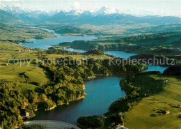 12831852 Greyerz Greyerzer See Und Moleson Alpenpanorama Fliegeraufnahme Gruyere - Sonstige & Ohne Zuordnung