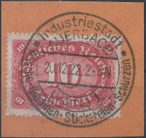 Germany-Deutschland, 1921-22 "Mark Of The German Reich"10Mk.Canceled On Scraps Of Paper - Usados