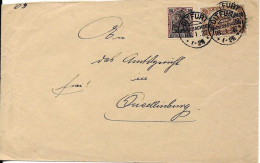 1922 Letter Ditfurt To Quedlingburg With Michel 114b And 91 II - Covers & Documents