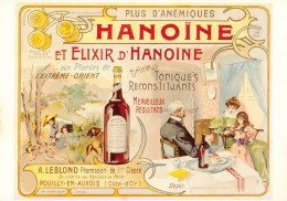 CPM-Affiche Publicité Élixir D'HANOÏNE , Tonique Du Tonkin,- A.Leblond, Pouilly-en-Auxois; Pharmacien*TBE - Advertising