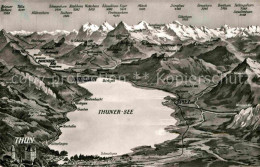 12818400 Thun BE Thuner See Und Umgebung Alpenpanorama Aus Der Vogelperspektive  - Autres & Non Classés