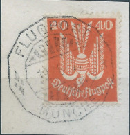 Germany-Deutschland,German Empire 1922 -1923 Airmail,40Pfg. Orange,Canceled On Scraps Of Paper - Gebruikt