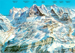 12818251 Jungfrau BE Panoramakarte Jungfraugebiet Jungfrau BE - Autres & Non Classés