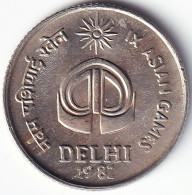 INDIA COIN LOT 95, 25 PAISE 1982, IX ASIAN GAMES, CALCUTTA MINT, XF - India