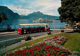 12814013 Weggis Vierwaldstaettersee Lidobus Mit Pilatus Weggis - Altri & Non Classificati