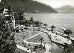 12813100 Montreux VD Piscine Du Casino Et Les Dents Du Midi Montreux - Andere & Zonder Classificatie