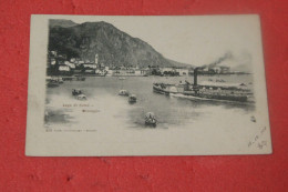 Como Menaggio Il Piroscafo Lariano In Arrivo 1900 Ed. Fotocromo - Como