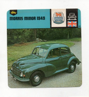 FICHE AUTOMOBILE - MORRIS MINOR 1949 - Voitures