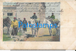 227788 ARGENTINA BUENOS AIRES COSTUMES LECHEROS MILKMAN SPOTTED POSTAL POSTCARD - Argentine