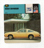 FICHE AUTOMOBILE - BUICK SKYHAWK - Automobili