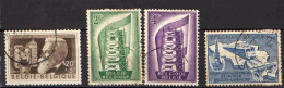 1955-1956- 4 Timbres Oblitérés, 1955 COB 973, 1956 COB 994-995 Et 996 - Used Stamps