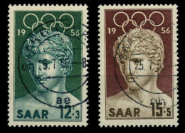 SAARLAND 1956 Nr 371-372 Zentrisch Gestempelt X79CAD6 - Gebraucht