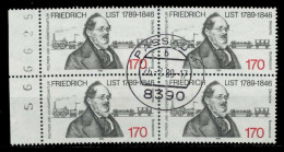 BRD 1989 Nr 1429 Zentrisch Gestempelt VIERERBLOCK SRA X7EB0FE - Used Stamps