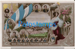 227796 ARGENTINA CENTENARY PATRIOTIC HERALDRY FLAG LA BATALLA DE MAIPU VERY PROCER POSTAL POSTCARD - Argentina