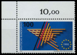 BRD BUND 1992 Nr 1644 Postfrisch ECKE-OLI X863502 - Ungebraucht