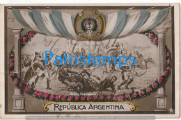 227798 ARGENTINA CENTENARY PATRIOTIC HERALDRY FLAG BATALLA SAN LORENZO POSTAL POSTCARD - Argentina