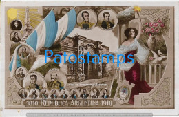 227802 ARGENTINA CENTENARY PATRIOTIC HERALDRY FLAG TUCUMAN CASA DE CONGRESO VERY PROCER POSTAL POSTCARD - Argentinien