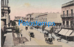 227803 URUGUAY MONTEVIDEO AVENIDA 18 DE JULIO TRANVIA TRAMWAY A HORSE POSTAL POSTCARD - Uruguay