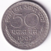 INDIA COIN LOT 104, 50 PAISE 1967, BOMBAY MINT, AUNC, SCARE - India