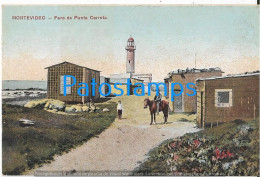 227807 URUGUAY MONTEVIDEO LIGHTHOUSE FARO DE PUNTA CARRETA POSTAL POSTCARD - Uruguay