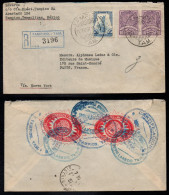 MEXICO - MEXIQUE - TAMPICO / 1937 LETTRE RECOMMANDEE POUR LA FRANCE - PARIS (ref LE3322) - Mexico