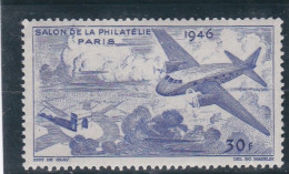 FRANCE - SALON DE LA PHILATELIE - PARIS 1946 - 30 F BLEU-CLAIR - NEUF AVEC TRACE DE CHARNIERE - Otros & Sin Clasificación