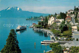 12787561 Weggis Vierwaldstaettersee Promenade Mit Pilatus Schiffsanleger Weggis - Altri & Non Classificati