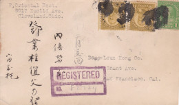 Lettre Recommandée CLEVELAND OHIO SAN FRANCISCO 1930 REGISTERED 1C Franklin 8C Grant CHINA Cover USA - Rare ! - Covers & Documents