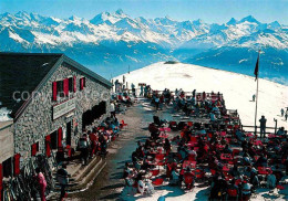 12785978 Crans-Montana Berghaus Restaurant Bellalui Sonnenterrasse Alpenpanorama - Andere & Zonder Classificatie