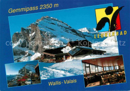 12783941 Leukerbad Gemmipass Panorama Restaurant Wildstrubel Wintersportplatz Le - Sonstige & Ohne Zuordnung