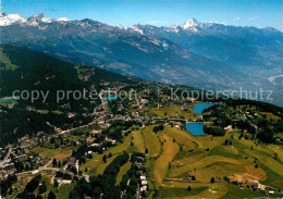 12783922 Crans-Montana Alpenpanorama Fliegeraufnahme Crans-sur-Sierre  - Altri & Non Classificati