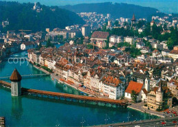 12781908 Luzern LU Kapellbruecke Und Altstadt Fliegeraufnahme Luzern - Sonstige & Ohne Zuordnung