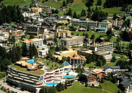 12781138 Leukerbad Kurhaeuser Hotels Thermalbad Fliegeraufnahme Leukerbad - Andere & Zonder Classificatie