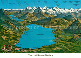 12780174 Thun BE Und Umgebung Berner Oberland Berner Alpen Aus Der Vogelperspekt - Otros & Sin Clasificación