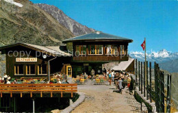 12778740 Saas-Fee Bergsteigerheim Restaurant Laengfluh Fernsicht Alpen Saas-Fee - Sonstige & Ohne Zuordnung