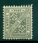 Wurtemberg 1916-19 - Y & T N. 62 - Timbre De Service (Michel N. 237) - Neufs